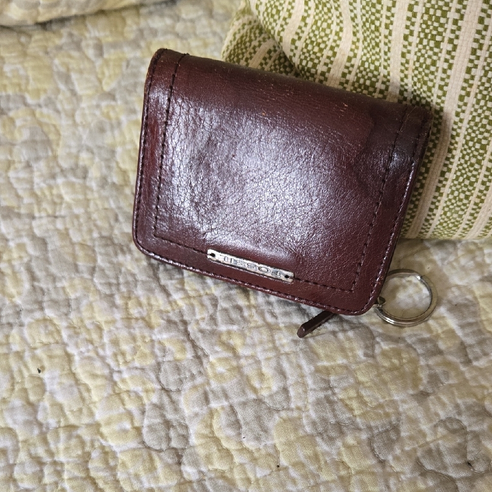 Vintage Fossil Dark Brown Leather Accessory